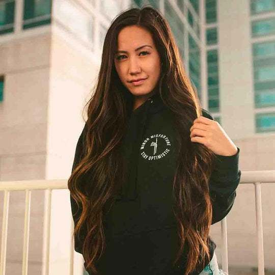 STAY OPTIMISTIC HOODIE - Minor Misfortune